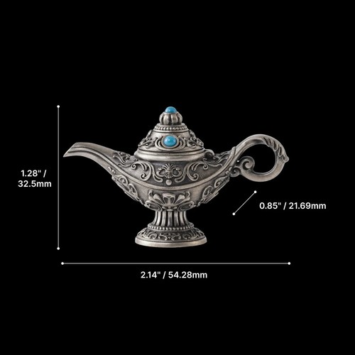 Magic Lamp Pendant Necklace Aladdin Lamp Vintage Magic Genie Wishing Light - Picture 9 of 12