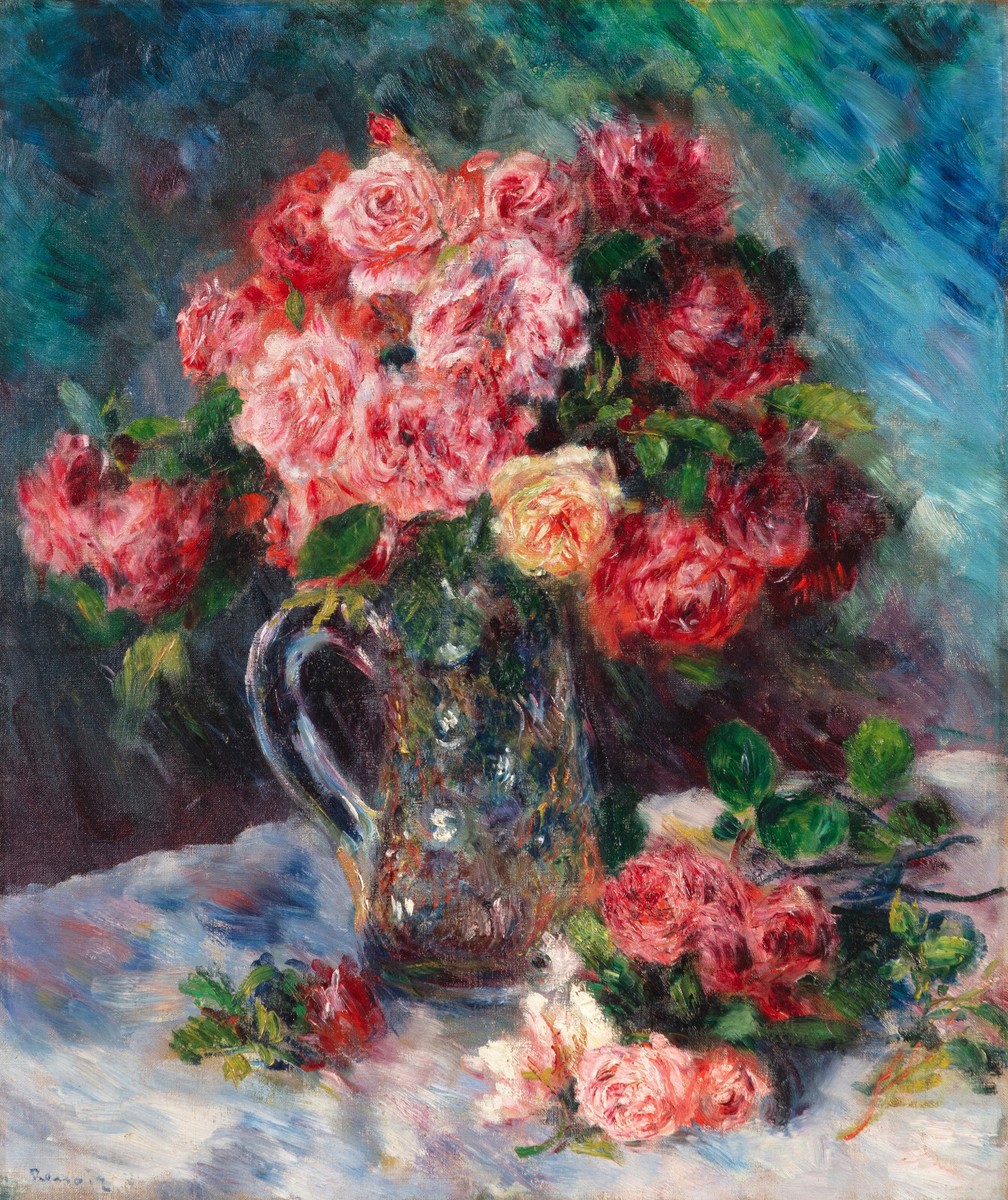 Pierre-Auguste Renoir - Roses in a Crystal Vase (1879) - 17