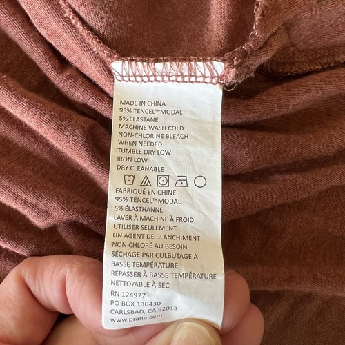 Prana Foundation Wrap Dress Women’s Size XL Terra Heather Midi Stretch Soft - Picture 9 of 16