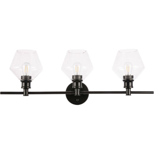 Wall Sconce Light Fixture Glass Shades Dining Room Bedroom Vanity Bathroom Black - Picture 4 of 12