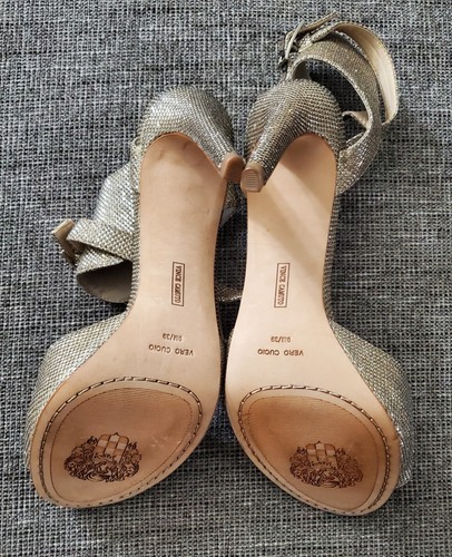 Vince Camino Women's Faunora Gold Sandals Heels Size 9M - Picture 9 of 11