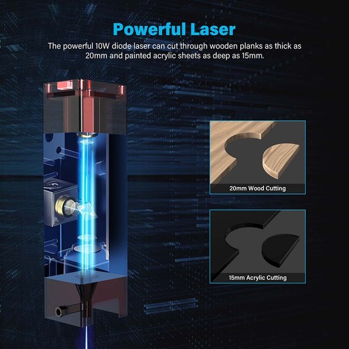 Mecpow 10W Lasergravur Maschine Lasergravierer Gravurmaschine+Luftunterstützung - Bild 6 von 21