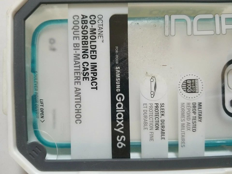 LOTE DE 2 fundas Incipio Octane para Samsung Galaxy S6 - azul escarcha/neón A13 Foto 4 de 4