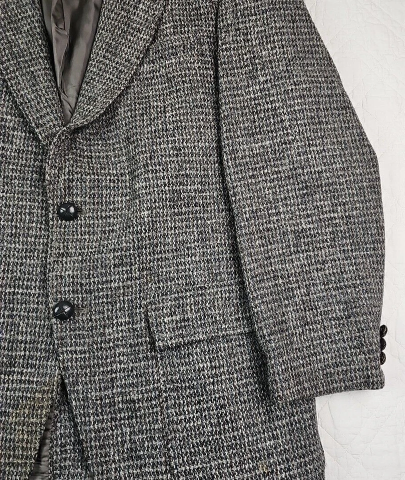 Винтажный L.L. Bean Freeport Maine Harris твидовый костюм куртка 100% шерсти размер 42 - Изображение 3 из 4