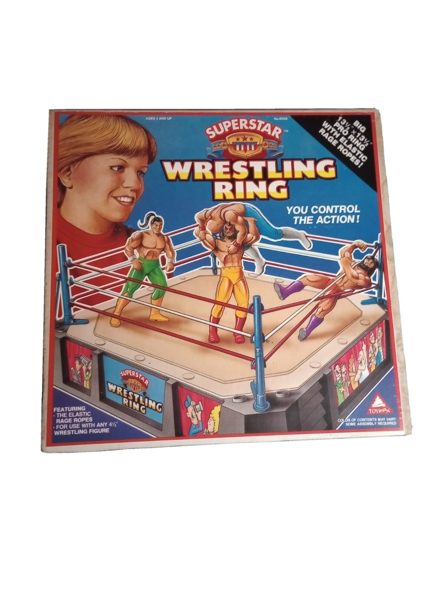 NEW VINTAGE SUPERSTAR WRESTLING RING 1990 RARE TOYMAX WWE