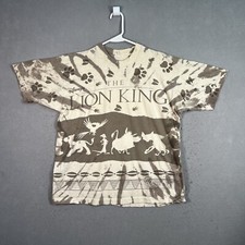 Vintage 90s Disney The Lion King Movie T Shirt Adult Medium Tie Dye Mens