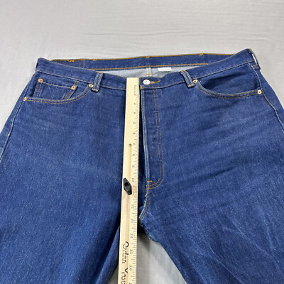 VINTAGE Levis 501XX Jeans Mens 42x34 Blue Denim Button Fly