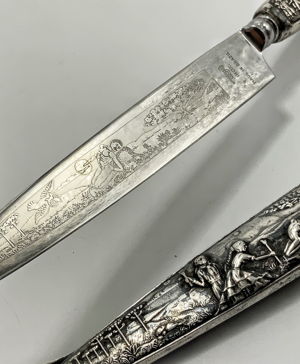 Vintage Brazilian silver Inox Gaucho boot knife Brazil | eBay