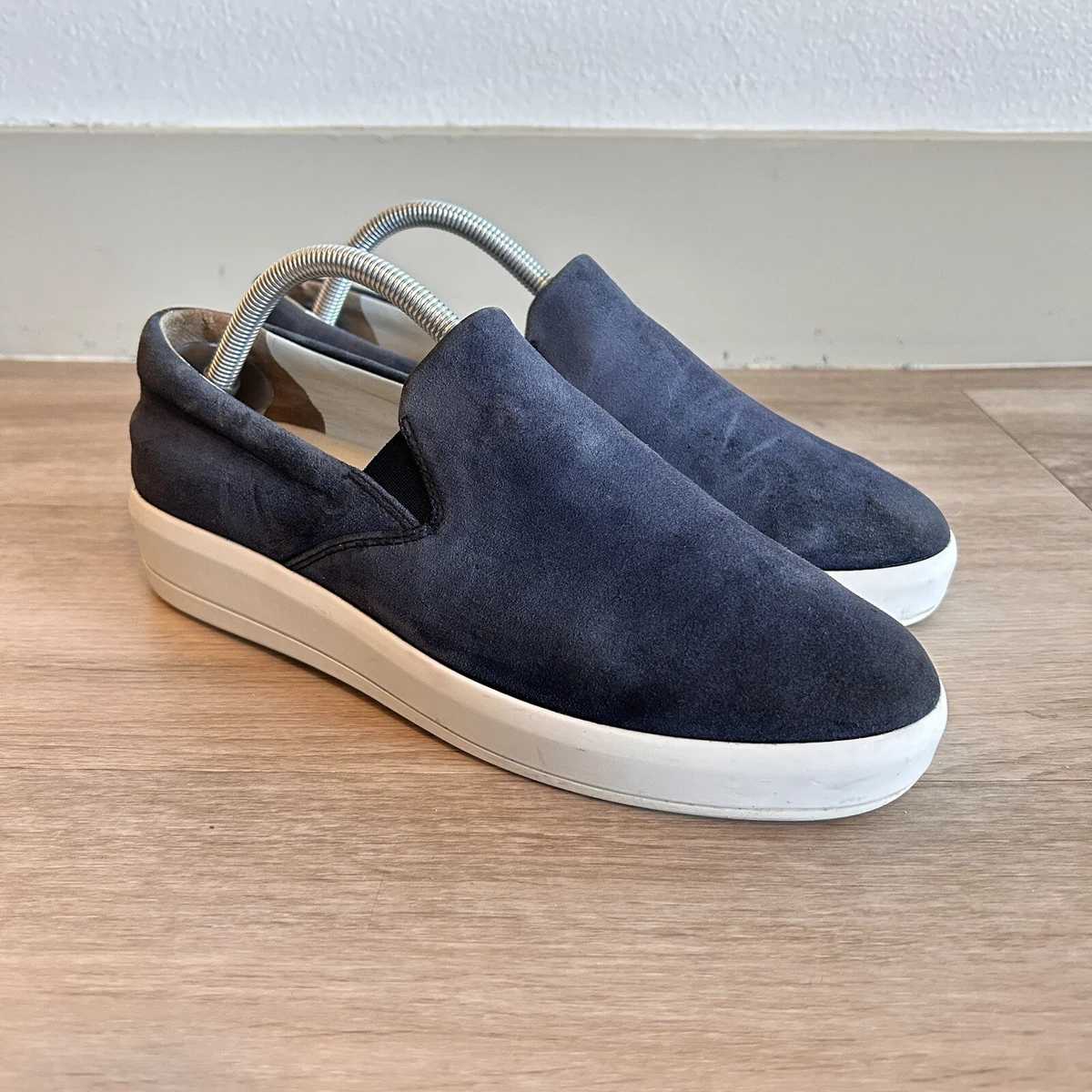 Blue suede store sneakers womens