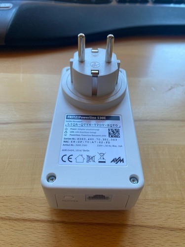FRITZ! Powerline 530E LAN Adapter 500 Mbps Steckdose neuwertig - Photo 2/2