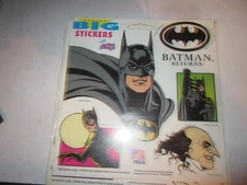 VTG 1992 Mello Smello Batman Returns Action REALLY BIG Stickers New & Sealed