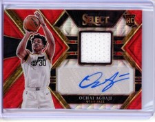 2022-23 Panini Select Asia OCHAI AGBAJI Jazz Red Wave AUTO Jersey RC Rookie SP