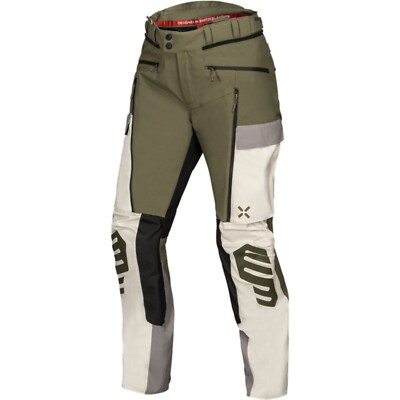 IXS Men's Motorcycle Textile Trousers M - Venture-STX 1.0 - Olive Green-Light Grey
