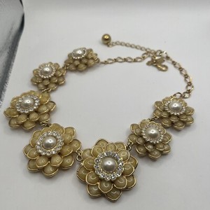Authentic Kate Spade 12kt Gold Plated Necklace Enamel Rhinestone Sweet Zinnia #10