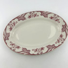 1950s Vintage Rimrol Shenango China New Castle PA Oval Floral Dish 10.5"