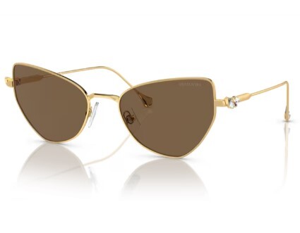 Swarovski SK7011 400473 Sunglasses Womens GoldDark Brown Cat Eye Style 56mm 25890₽