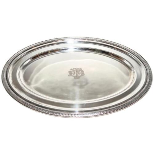 Christofle Silverplate MALMAISON Oval Serving Platter, 19 1/4" Across x 13 1/4" - Picture 1 of 5