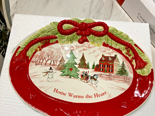 Fitz And Floyd "HOME WARMS THE HEART" Weihnachtsplatte - Bild 5 von 14