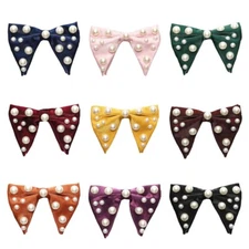Men Polyester Beads Oversize Bow Tie Wedding Party Tuxedo Business Big Bow Tie