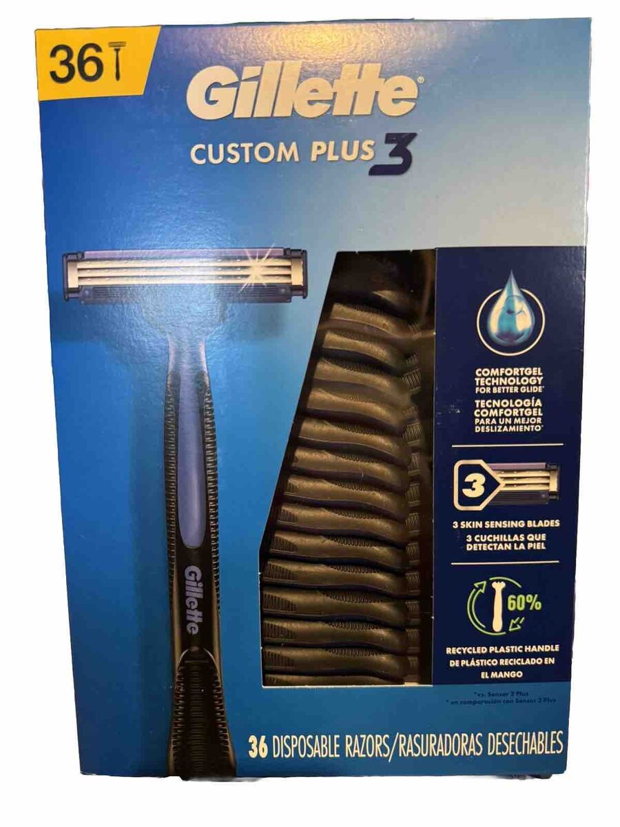Gillette Custom Plus 3 Skin Sensing Blades ComfortGel Gillette Custom Plus 3 Skin Sensing Blades ComfortGel
