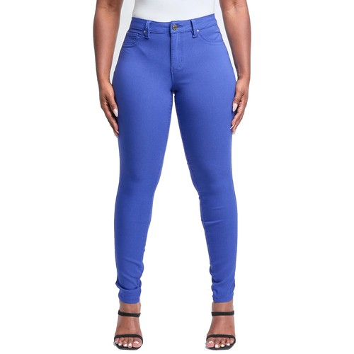 YMI Women's Hyper Stretch Mid-Rise 5 Pocket Slim Fit Skinny Jeans - 第 83/122 張圖片