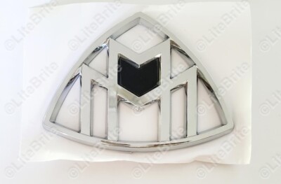 For Mercedes Maybach S-Class S400 S500 S560 S580 Rear Trunk Bright Silver Badge