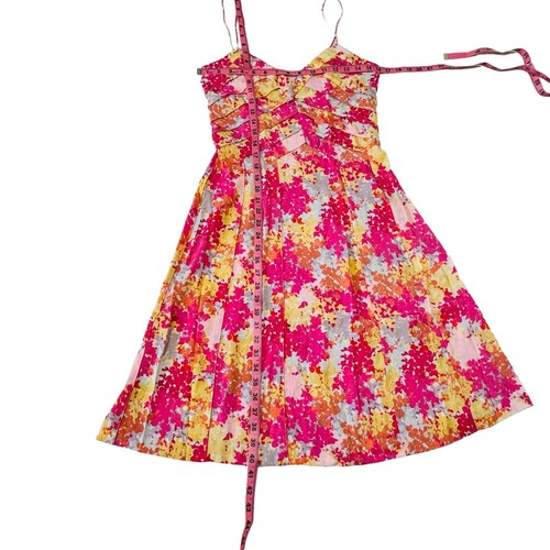 Diane Von Furstenberg Babydoll abito slip donna 6 seta floreale spaghetti strap - Foto 8 di 13