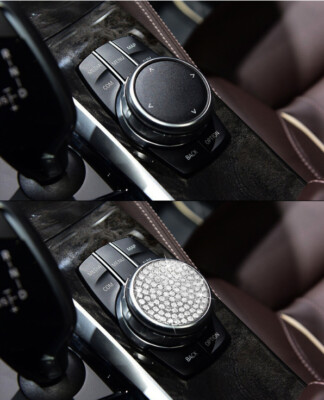 I-Drive Multimedia Knob Cover Crystal Diamond Cut Alloy Fits 17-22 G30 G31 540i