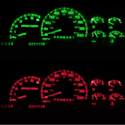 Green LED Dash Cluster Gauge Light Kit For 1995-1998 GMC C1500/K1500 Sierra Truck