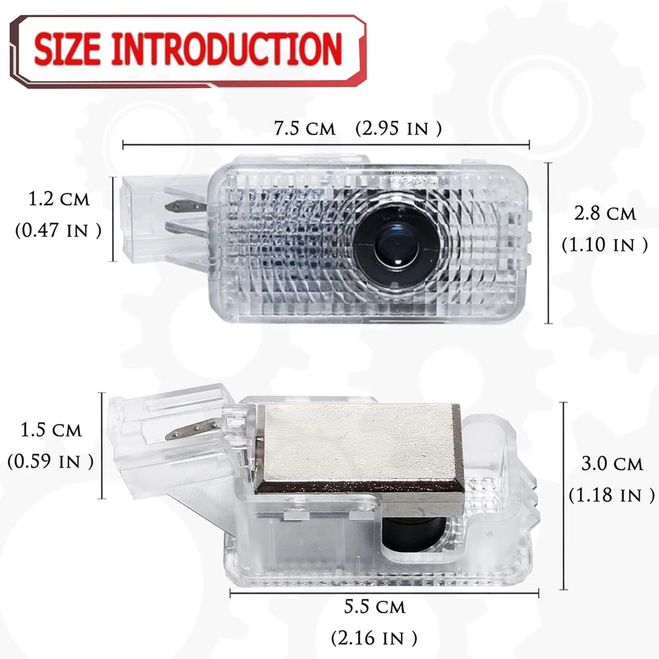 1 par de luces de sombra fantasma charco proyector de puerta LED HD para Acura TL 2009-14 OEM Foto 3 de 4