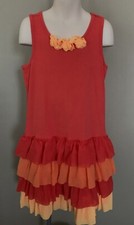 Girls Hanna Andersson RUFFLE TANK DRESS 140 Sleeveless Sundress