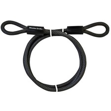 Master Lock 6 ft Braided Steel Cable 3/8 in Heavy Duty Lock New Smoke
