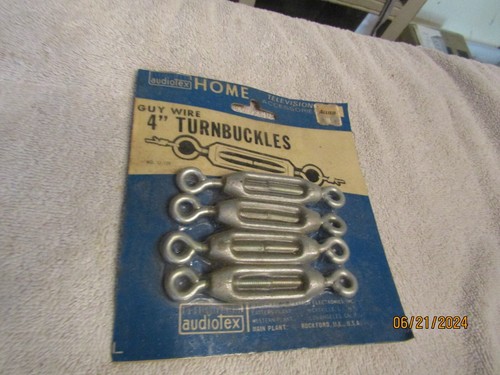 Vintage Audiotex Allied Radio Home Television Guy Wire 4" Turnbuckles NOS USA - Bild 1 von 3