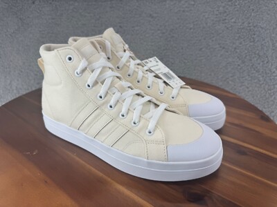 Adidas Women's Bravada Cloudfoam Mid Skate Sneaker Shoe Size 11 White Canvas