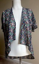 Lularoe Multicolor Geometric Design Size 2 Kimono