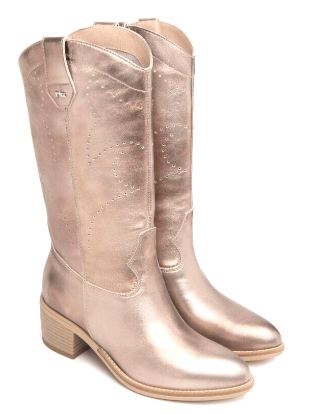 Negro Jardines E512706D 406 Botines Botas Texan Mujer Piel Lunar Turba