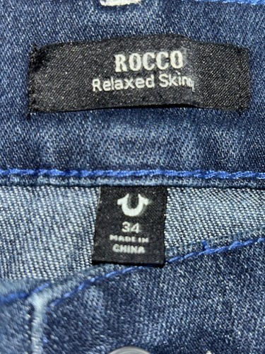 True Religion Marke Rocco Relaxed Skinny Jeans Herren Bundweite 34 Länge 32 Neu - Bild 13 von 24
