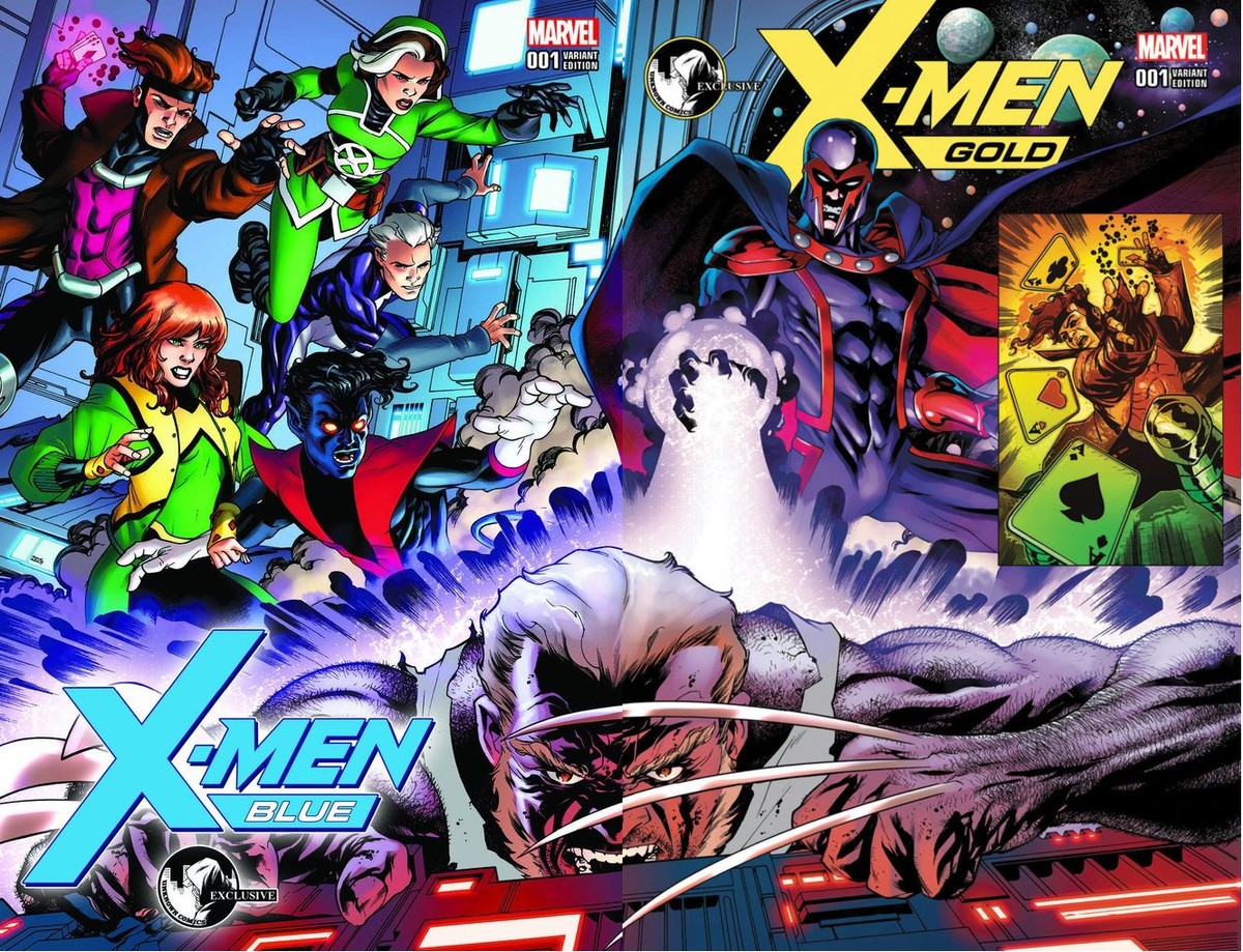 アメコミ・英語　2冊セット　X-MEN　BLUE GOLD X-MEN GOLD 1 BLUE 1 MIKE McKONE UNKNOWN CONNECTING VARIANT