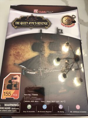 Paper Model Puzzle Toy the Queen Anne's revenge Black Pearl Pirates of Caribbean