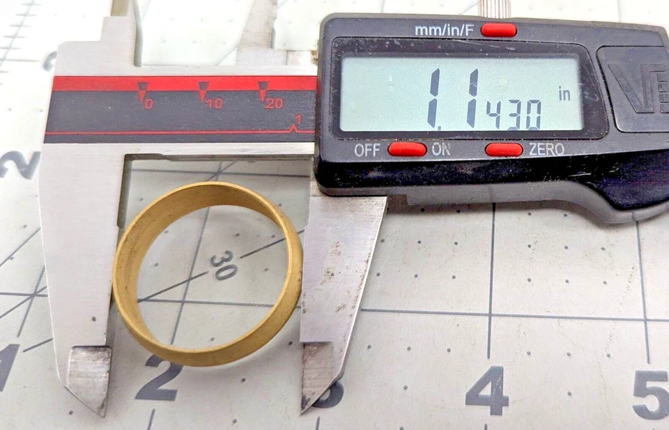 (5) 1” I.D. Brass Compression Sleeve Fittings Ferrule Ring for Tubing 16AN [A0S3 - Image 4 of 4