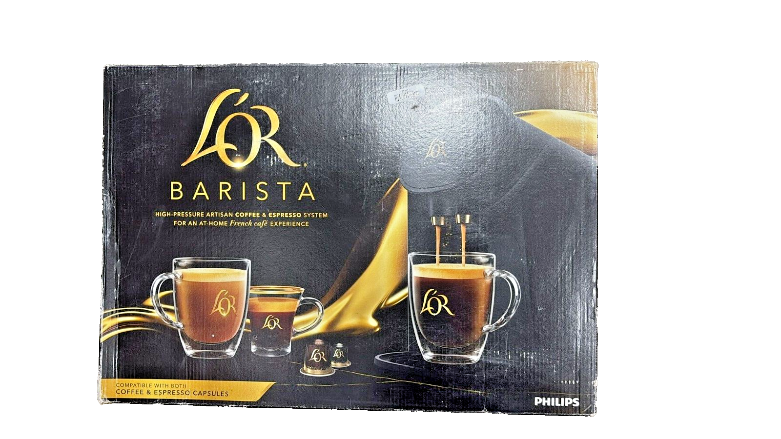 L'OR Barista System Coffee & Espresso Machine Combo by Philips- Black/ USED-image