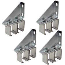 4 Sliding Barn Door Track Hardware Double Wall Rail Bracket Overhead Galvanized
