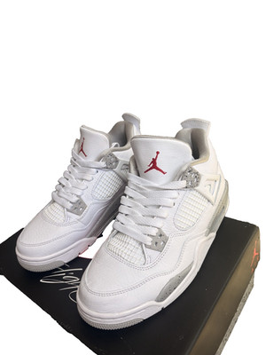 Nike Air Jordan 4 Retro White Oreo Size 5.5Y GS White Cement Pre-Owned