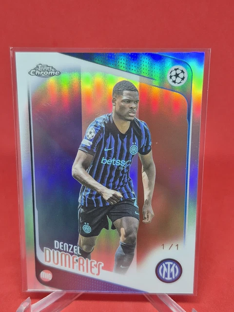 2025-26 Topps Chrome UEFA Denzel Dumfries 1/1 Club Country Variation 1:35020