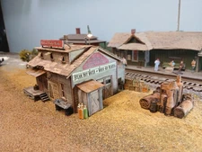 HO scale custom built building. Weathered and detailed. Babcock Boiler.