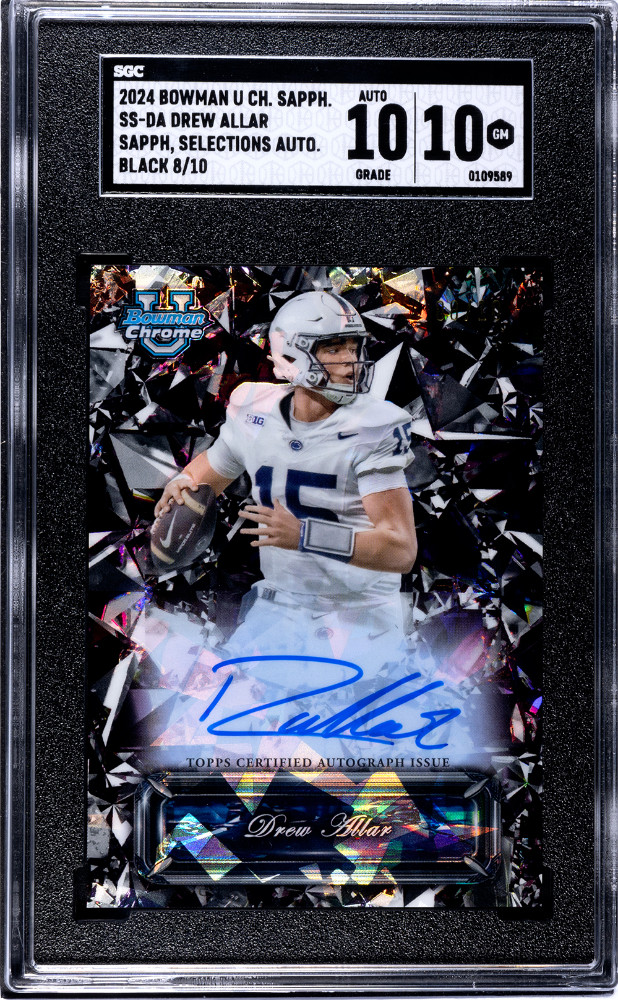 2024 Bowman U Chrome Sapphire Edition - SS  Drew Allar Black /10 Auto GM  🔥🔥🔥