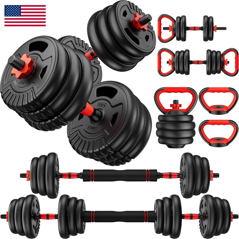 Sauvoo Adjustable Dumbbell Set 45Lbs Weight Set Connector 5-In-1 Dumbbell Set
Opens in a new window