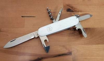 Victorinox Spartan Swiss Army Pocket Knife White Corkscrew - Great (NOTE) 649
