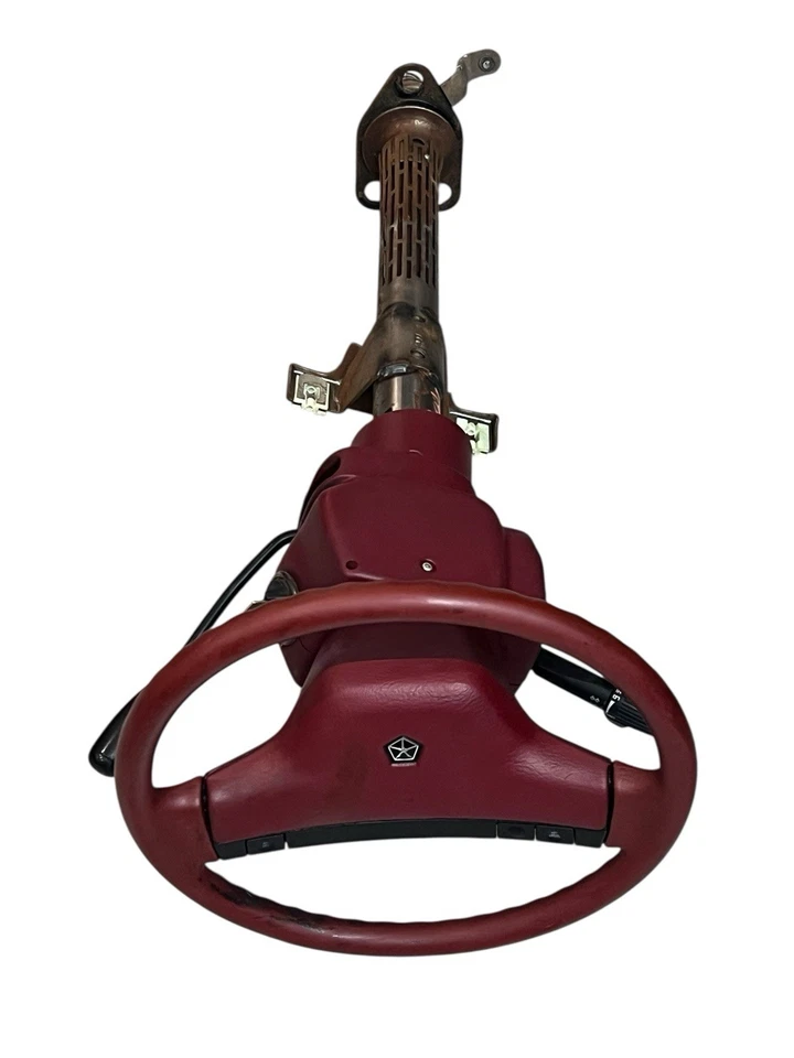 DEFECTIVE 9293 Dodge Ram Van Tilt Steering Column Red w Key  Cruise B150 G3D Foto 2 de 4