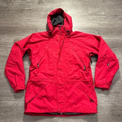Helly Hansen Jacket Mens Extra Small Red Rain Coat Outdoor Windbreaker Tech